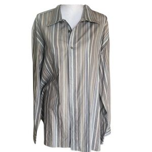 Eddie Bauer men long sleeve dress shirt, slim fit tall, extra extra large